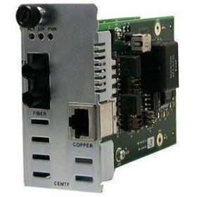 CEMTF1014-100 Transition Twisted Pair (RJ-45) 5 Kilometers/3.1 Miles to 1310 NM Single-Mode (SC) 20 Kilometers/12.4 Miles for E&M 2/4-wire Point System Slide-In-Module Media Converter