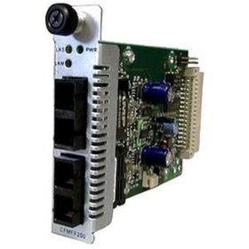 CFMFF1429-201 Transition 1310 NM Single-Mode (SC) 20 Kilometers/12.4 Miles to 1550 NM TX / 1310 NM RX Single-Fiber Single-Mode (SC) 20 Kilometers/12.4 Miles for Fast Ethernet or ATM / SONET Point System Slide-In-Module Media Converter