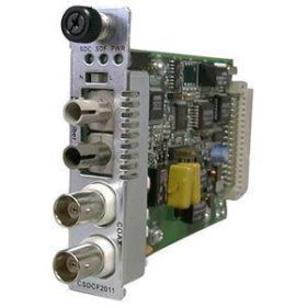 CSDTF3029-116 Transition 2 x Coax BNC to 1550 NM TX / 1310 NM RX Single-Fiber Single-Mode (SC) 20 Kilometers/12.4 Miles for Remotely Managed T1/E1 Copper to Fiber Media Converter