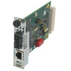CBFTF1029-106 Transition 10/100Base-TX (RJ-45) to 100Base-FX 1550 NM TX/1310 NM (RX) Single-Fiber Single-Mode (SC) 20 Kilometers/12.4 Miles for 10/100 Bridging Point System Slide-In-Module Media Converters