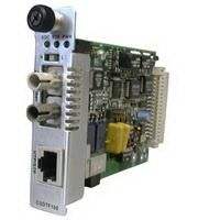 CSDTF1011-105 Transition Twisted Pair (RJ-48) 1.5 Kilometers/0.9 Miles to 850 NM Multi-Mode (ST) 2 Kilometers/1.2 Miles for Remotely Managed T1/E1 Copper to Fiber Point System Slide-In-Module Media Converter