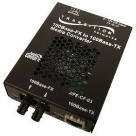 JFECF03 Transition 100Base-TX (RJ-45) to 100Base-FX Multi-Mode (ST) 2 Kilometers/1.2 Miles for Fast Ethernet Media Convertor