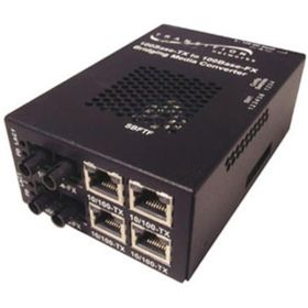 SBFTF1011-140 Transition 10/100Base-TX (RJ45) to 100Base-FX 1300 NM Multimode ST Duplex Stand-Alone for Fast Ethernet Media Converter