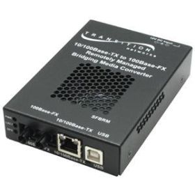 SFBRM1040-180-NA Transition 10/100Base-TX (RJ-45) to SFP Slot (Empty) for High-Temp with DMI Options 10/100 Bridging Stand-Alone Media Converter