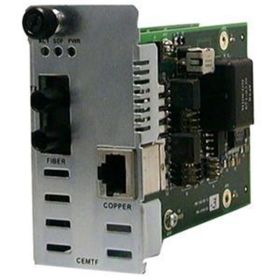 CEMTF1011-100 Transition Twisted Pair (RJ-45) 5 Kilometers/3.1 Miles to 1300 NM Multi-Mode (ST) 2 Kilometers/1.2 Miles for E&M 2/4-wire Point System Slide-In-Module Media Converter
