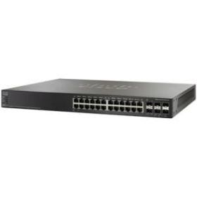 SG500X-24-K9-NA Cisco 24-Ports 10/100/1000Base-T RJ-45 Manageable Layer3 Rack-mountable 1U and Desktop Switch with 4x SFP+ Slots (Refurbished)