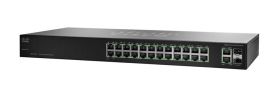 SF102-24-UK Cisco Unmanaged Rack-Mount Switch - 24 Ports - Fast Ethernet - 10/100Base-TX - 2 Layer Supported - 2 SFP Slots - Power Supply -  (Refurbished)