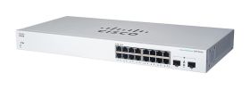 CBS220-16T-2G-NA Cisco Business CBS220-16T-2G Ethernet Switch - 16 Ports - Manageable - 2 Layer Supported - Modular - 2 SFP Slots - 11.40 W Power Consumption - Optical Fiber, Twisted Pair - 3 Year Limited  (Refurbished)