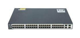 WS-C3750V2-48PS-S-RE Cisco Catalyst 3750v2 48-Ports 10Base-T/100Base-TX RJ-45 PoE Manageable Layer3 Rack Mountable 1U and Stackable Switch with 4x SFP Ports (Refurbished)