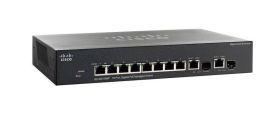 SG300-10MPPK9NA-RF Cisco Small Business SG300-10MPP 8-Ports RJ-45 10/100 PoE Layer 3 Manageable Rack-mountable with 2 Combo Gigabit SFP Switch (Refurbished)