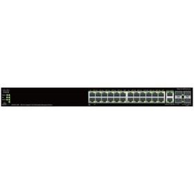 SG500-28P-K9-G5 Cisco SG500-28P Ethernet Switch - 28 Ports - Manageable - Gigabit Ethernet, Fast Ethernet - 10/100/1000Base-T - 2 Layer Supported - 4 SFP Slots - Power Supply - Twisted Pair - PoE Ports - 1U High -  (Refurbished)
