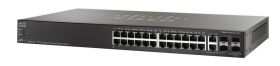 SG500-28-K9 Cisco SG500 28-Ports 10/100/1000Mbps RJ-45 Manageable Layer2 Rack-mountable Stackable Switch with 2x SFP Slots (Refurbished)