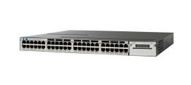 WS-C3750X-48P-S-OB Cisco Catalyst 3750x 48-Ports 10/100/1000Base-T RJ-45 PoE+ Manageable Layer2 Rack-mountable 1U Stackable Ethernet Switch with 2x Expansion Slots (Refurbished)