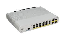 WS-C2960C-12PC-L-WS Cisco Catalyst 2960-c 12-Ports 10/100/1000Base-T RJ-45 PoE Manageable Layer2 Rack-mountable, Desktop and Wall Mountable Ethernet Switch with 2x Gigabit Ethernet Uplink Ports and 2x Shared SFP Slots (Refurbished)