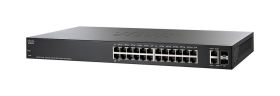 SF220-24-K9-UK Cisco SF220-24 24-Port 10/100 Smart Plus Switch - 24 Ports - Manageable - 10/100Base-TX, 10/100/1000Base-T, 1000Base-X - 2 Layer Supported - 2 SFP Slots - Desktop,  (Refurbished)