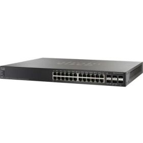SG500X-24P-K9NA-RF Cisco SG500X-24P 24-Ports 10/100/1000 RJ-45 PoE Manageable Stackable Layer3 Rack-mountable Switch with 4x 10 Gigabit SFP+ Ports (Refurbished)