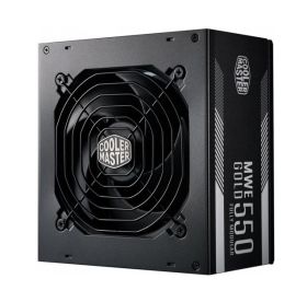 MPY-5501-AFAAG-TW Cooler Master MWE 550-Watts 100-240V AC 6.3A 50-60Hz 80-Plus Gold Full Modular ATX Power Supply