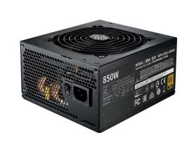 MPE-8501-AFAAG-IN Cooler Master MWE 850-Watts 100-240V AC 12-6A 47-63Hz 80-Plus Gold Full Modular ATX Power Supply