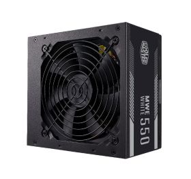 MPE-5501-ACAAW-BNL Cooler Master MWE 550-Watts 100-240V AC 8-4A 50-60Hz 80-Plus Bronze ATX Power Supply