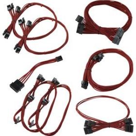 100-CR-0650-B9 GS (550/650) Red Power Supply Cable Set (Individually Sleeved)