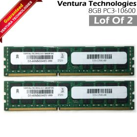 Lot X 2 Ventura D3-60MM104SV-999 2X8GB PC3-10600 ECC 2Rx4 110-1346-00 RAM Memory