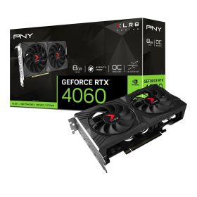 PNY GeForce RTX 4060 8GB XLR8 Gaming VERTO Overclocked Dual Fan DLSS 3 Graphics Card