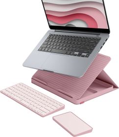 Logitech - Casa Pop-Up Desk Work From Home Kit Compact Wireless Keyboard, Touchpad - Bohemian Blush