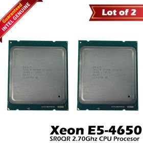 Lot x 2 Intel Xeon E5-4650 8-Core 2.70GHz 20MB Cache 130W CPU Processor SR0QR