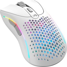 Glorious - Model D 2 Wireless Optical RGB Gaming Mouse with 6 Programmable Buttons -White