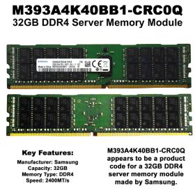 Dell 32GB DDR4 ECC RDIMM Memory RAM PC4-19200 2400MHz 2Rx4 288-Pin CPC7G