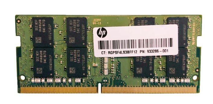 933286-001 HP 16GB PC4-21300 DDR4-2666MHz non-ECC Unbuffered CL19 260-Pin SoDimm 1.2V Dual Rank Memory Module