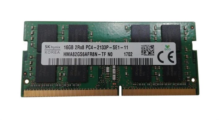 HMA82GS6AFR8N-TFN0 Hynix 16GB PC4-17000 DDR4-2133MHz non-ECC Unbuffered CL15 260-Pin SoDimm 1.2V Dual Rank Memory Module