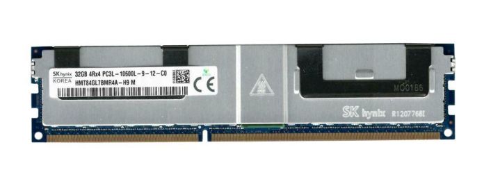 HMT84GL7BMR4A-H9M2AD Hynix 32GB PC3-10600 DDR3-1333MHz ECC Registered CL9 240-Pin Load Reduced DIMM 1.35V Low Voltage Quad Rank Memory Module