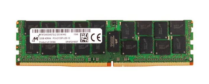 MTA72ASS4G72LZ-2G1A1HG Micron 32GB PC4-17000 DDR4-2133MHz Registered ECC CL15 288-Pin Load Reduced DIMM 1.2V Quad Rank Memory Module