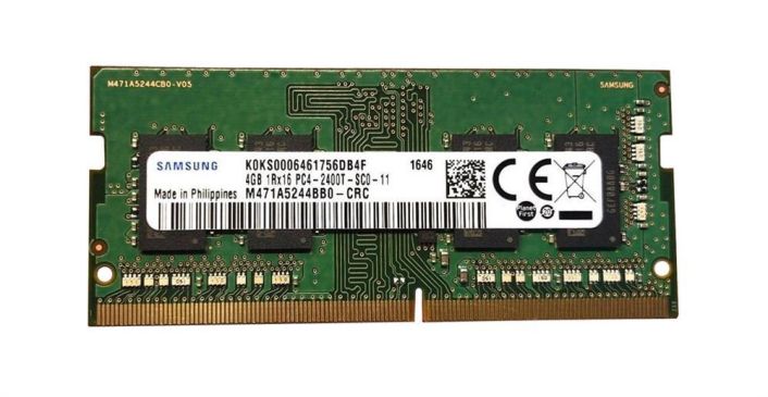 M471A5244BB0-CRC Samsung 4GB PC4-19200 DDR4-2400MHz non-ECC Unbuffered CL17 260-Pin SoDimm 1.2V Single Rank Memory Module