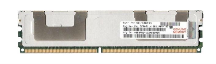 511-1262 Sun 8GB PC2-5300 DDR2-667MHz ECC Fully Buffered CL5 240-Pin DIMM Dual Rank Memory Module