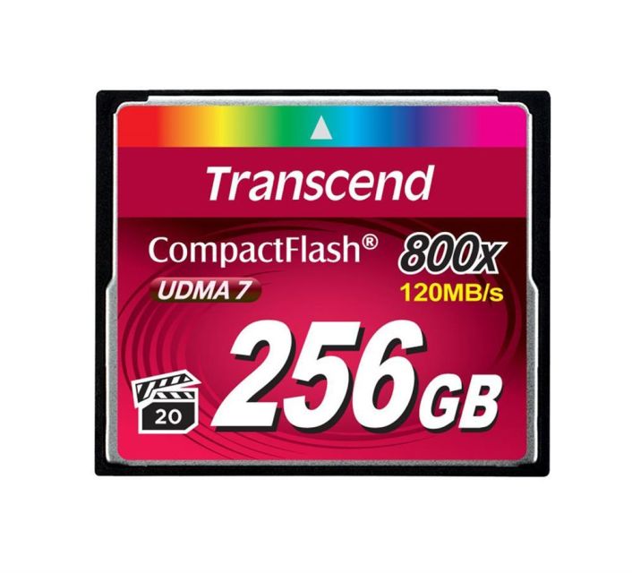 TS256GCF800 Transcend 256GB 800x CompactFlash (CF) Memory Card