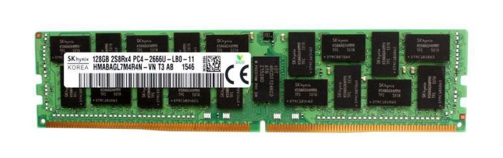 HMABAGL7M4R4N-VNT3-AB Hynix 128GB PC4-21300 DDR4-2666MHz Registered ECC CL19 288-Pin Load Reduced DIMM 1.2V Octal Rank Memory Module