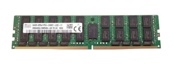 HMAA8GL7AMR4N-UHTE-AC Hynix 64GB PC4-19200 DDR4-2400MHz Registered ECC CL17 288-Pin Load Reduced DIMM 1.2V Quad Rank Memory Module
