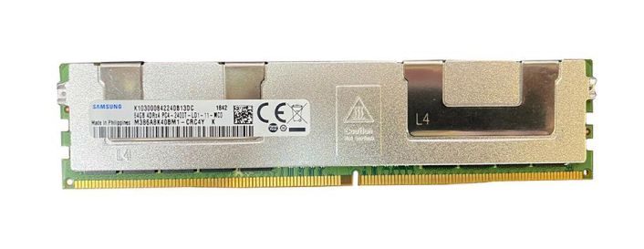 M386A8K40BM1-CRC4Y Samsung 64GB PC4-19200 DDR4-2400MHz Registered ECC CL17 288-Pin Load Reduced DIMM 1.2V Quad Rank Memory Module