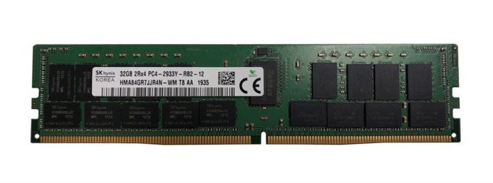 HMA84GR7JJR4N-WMT8-AA Hynix 32GB PC4-23400 DDR4-2933MHz Registered ECC CL21 288-Pin DIMM 1.2V Dual Rank Memory Module