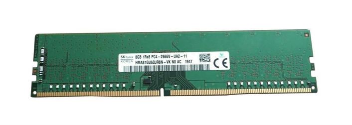HMA81GU6DJR8N-VK Hynix 8GB PC4-21300 DDR4-2666MHz non-ECC Unbuffered CL19 288-Pin DIMM 1.2V Single Rank Memory Module