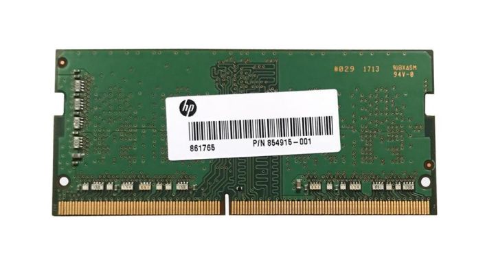 854915-001 HP 4GB PC4-19200 DDR4-2400MHz non-ECC Unbuffered CL17 260-Pin SoDimm 1.2V Single Rank Memory Module
