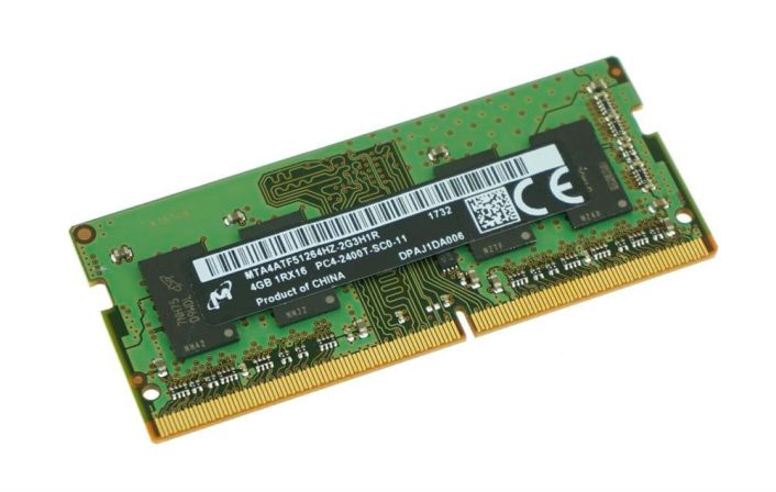 MTA4ATF51264HZ-2G3H1 Micron 4GB PC4-19200 DDR4-2400MHz non-ECC Unbuffered CL17 260-Pin SoDimm 1.2V Single Rank Memory Module