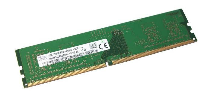 HMA851U6CJR6N-VKN0-AC Hynix 4GB PC4-21300 DDR4-2666MHz non-ECC Unbuffered CL19 288-Pin DIMM 1.2V Single Rank Memory Module