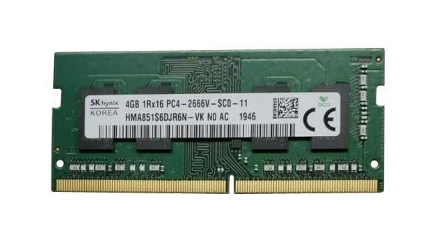 HMA851S6DJR6N-VK Hynix 4GB PC4-21300 DDR4-2666MHz non-ECC Unbuffered CL19 260-Pin SoDimm 1.2V Single Rank Memory Module