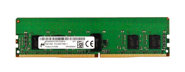 MTA9ASF51272PZ-2G3B1IK Micron 4GB PC4-19200 DDR4-2400MHz Registered ECC CL17 288-Pin DIMM 1.2V Single Rank Memory Module