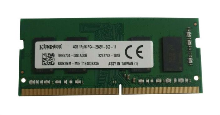 KKN2NM-MIE Kingston 4GB PC4-21300 DDR4-2666MHz non-ECC Unbuffered CL19 260-Pin SoDimm 1.2V Single Rank Memory Module