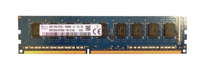 HMT325U7EFR8A-PBT0-AB Hynix 2GB PC3-12800 DDR3-1600MHz ECC Unbuffered CL11 240-Pin DIMM 1.35V Low Voltage Single Rank Memory Module