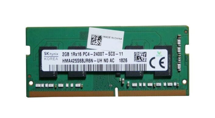 HMA425S6BJR6N-UHN0 Hynix 2GB PC4-19200 DDR4-2400MHz non-ECC Unbuffered CL17 260-Pin SoDimm 1.2V Single Rank Memory Module
